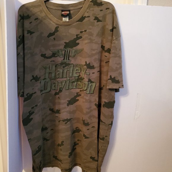 Harley Davidson camo style short sleeve T-shirt 100% cotton Size 2X. - Picture 5 of 14